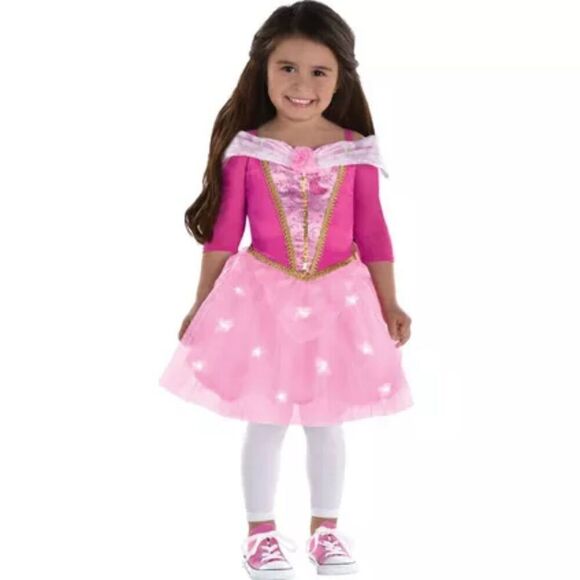 Disney Kids Sleeping Beauty Aurora Light-Up Costume Size Medium 8-10 - Picture 1 of 7